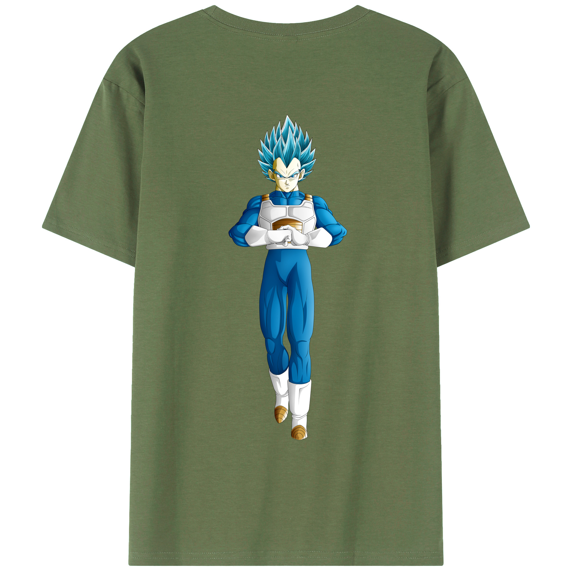 （画像用） ドラゴンボール ベジータ四世（Bejīta Yonsei）DRAGON BALL Vegeta IV 綿100％ メンズ半袖Tシャツ（バックプリント） 通気性